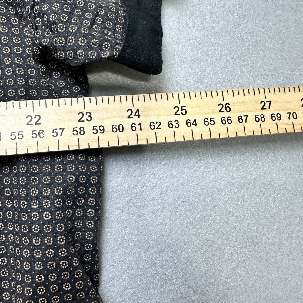 Guess Los Angeles Mens XL Black Tan Geometric Medallion Print Short Sleeve Shirt - Picture 6 of 8